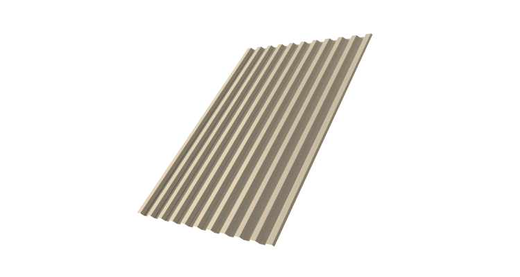 Профнастил С21 R 0.45 PE RAL 1015 светлая слоновая кость