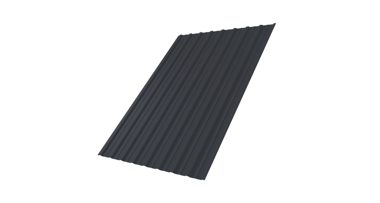 Профнастил С10A 0,7 PE RAL 7024 мокрый асфальт