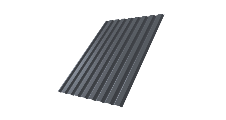 Профнастил С20A 0,5 PurPro RAL 7024 мокрый асфальт