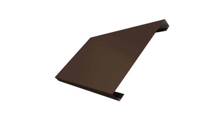 Ламель лицевая 200 забора жалюзи Texas 0.5 Satin Matt с пленкой RAL 8017 шоколад