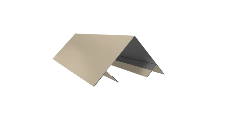 Планка угла внешнего составная верхняя 0,5 Satin с пленкой RAL 1015 светлая слоновая кость (3м)