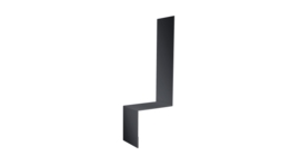 Планка примыкание боковое фальц 0,45 Drap ST RAL 7024 мокрый асфальт (2м)