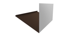 Планка примыкание верхнее к трубе фальц 0,45 Drap TX RAL 8017 шоколад (2м)