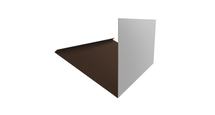 Планка примыкание верхнее к трубе фальц 0,5 Drap RAL 8017 шоколад (3м)