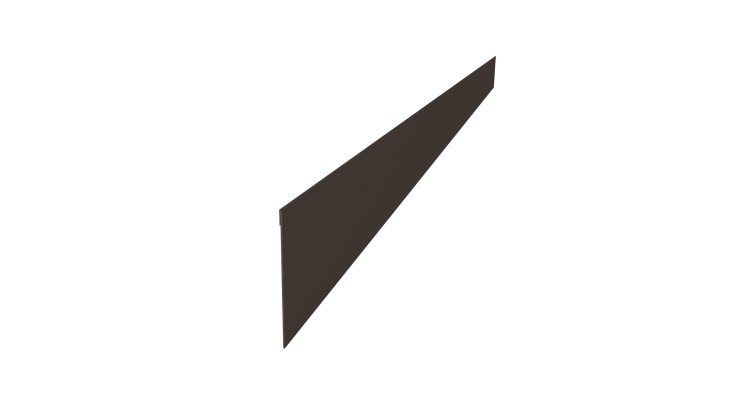 Ламель забора жалюзи Palermo стартовая/финишная для калиток и ворот 0,5 PurPro RR 32 темно-коричневый