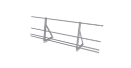 Ограждение кровельное со снегозадержателем на фальц Optima 0,65х2м RAL 7004