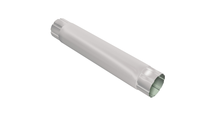 Труба круглая соединительная GL PE 90 мм 1 м RAL 9003 сигнальный белый